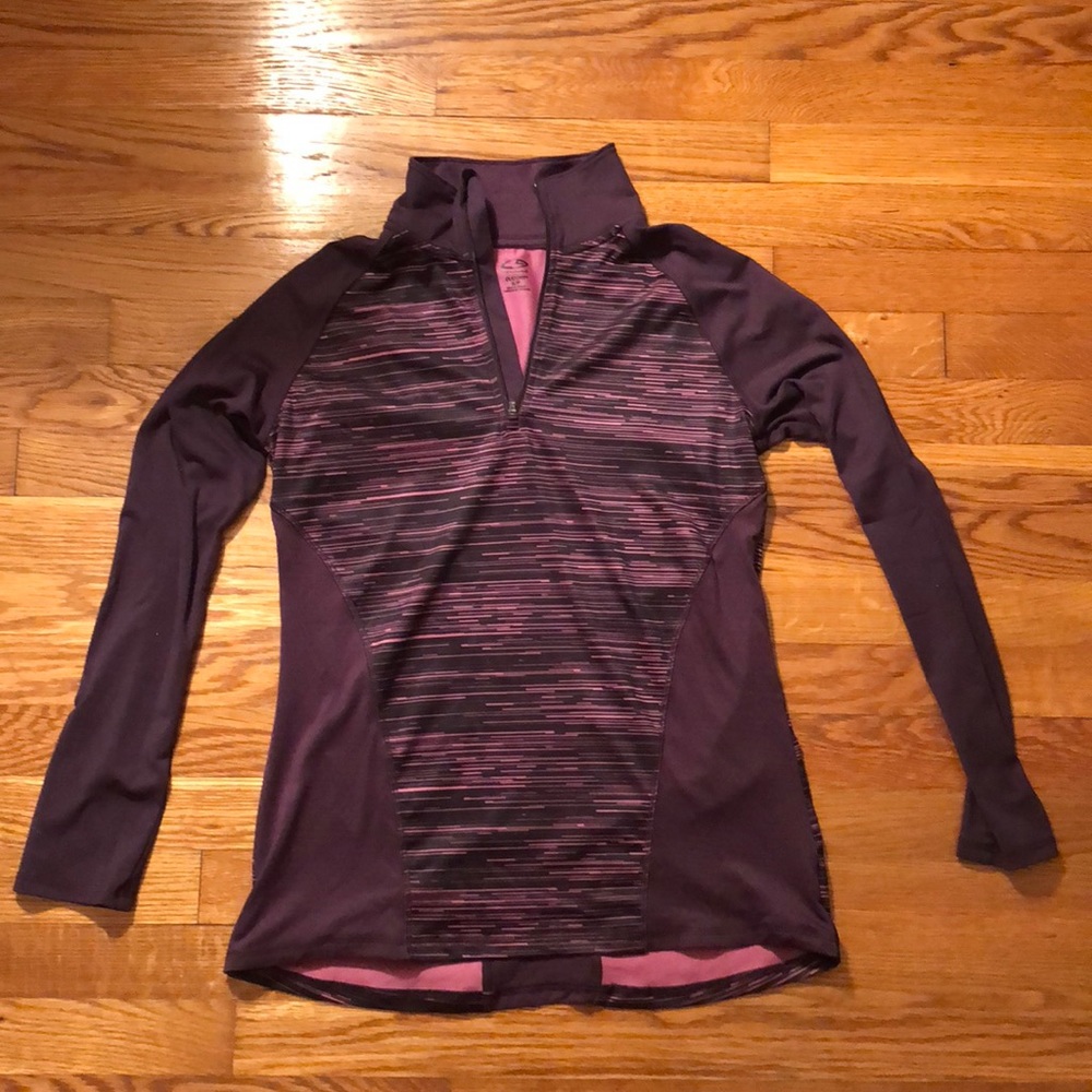 long sleeve fitted quarter zip